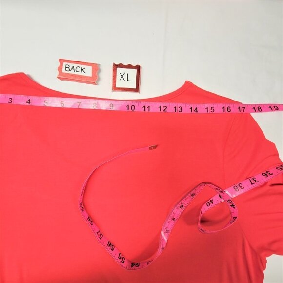 VIOLET ruby comfortable thin light red mid sleeve blouse top sizes M L XL - Picture 11 of 11